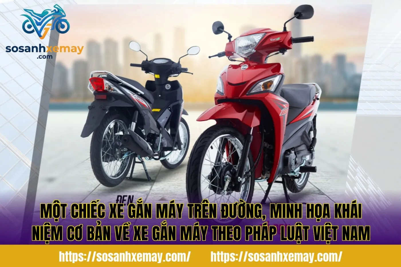 Một chiếc xe gắn máy trên đường, minh họa khái niệm cơ bản về xe gắn máy theo pháp luật Việt Nam