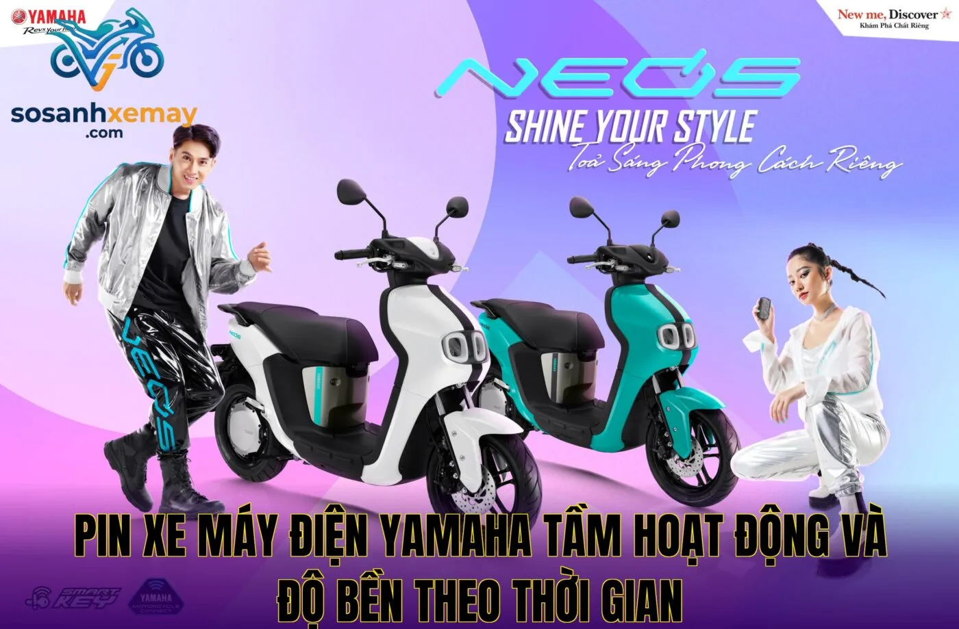 Pin xe máy điện Yamaha tầm hoạt động và độ bền theo thời gian