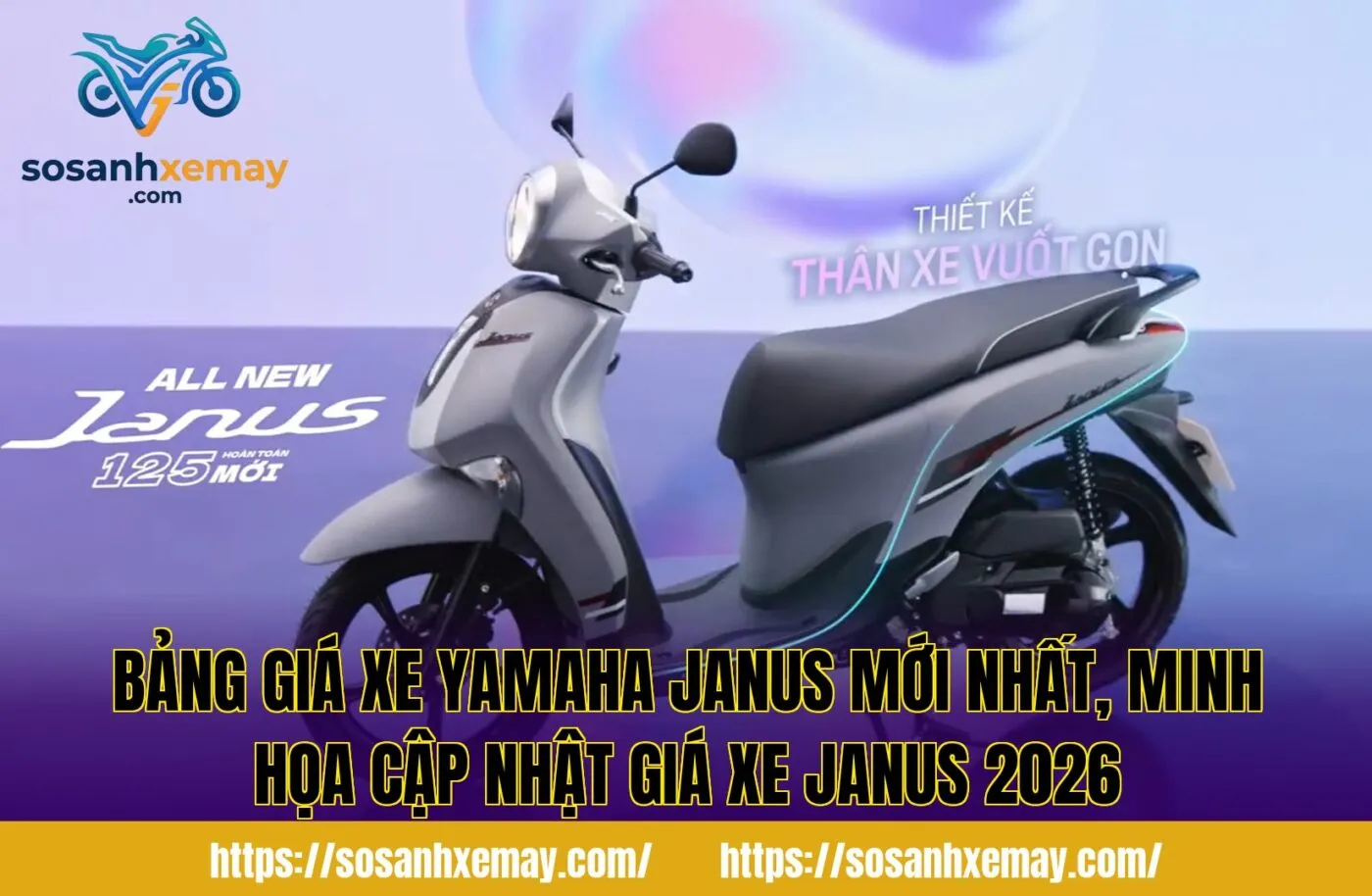 Bảng giá xe Yamaha Janus mới nhất, minh họa cập nhật giá xe Janus 2026