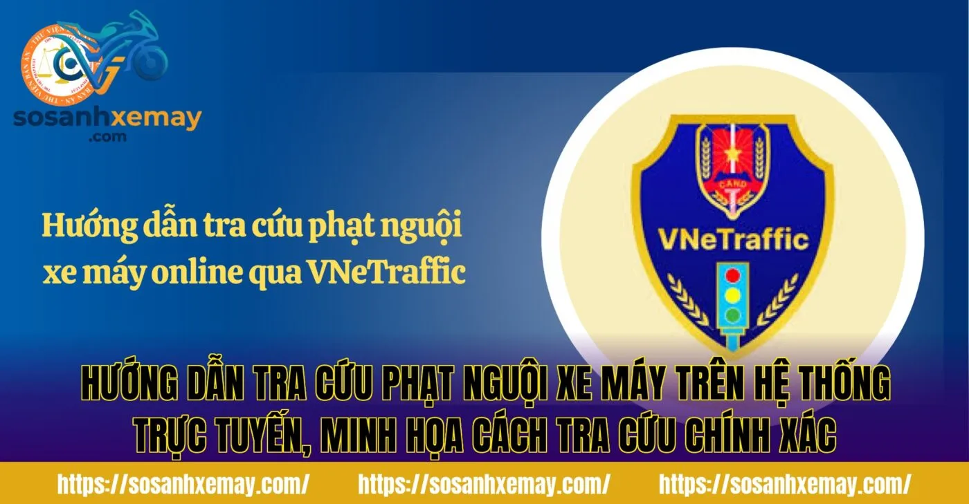Hướng dẫn tra cứu phạt nguội xe máy trên hệ thống trực tuyến, minh họa cách tra cứu chính xác