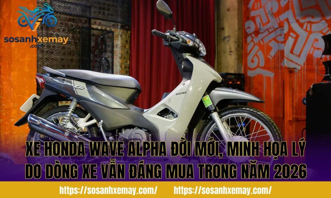 Xe Honda Wave Alpha đời mới, minh họa lý do dòng xe vẫn đáng mua trong năm 2026