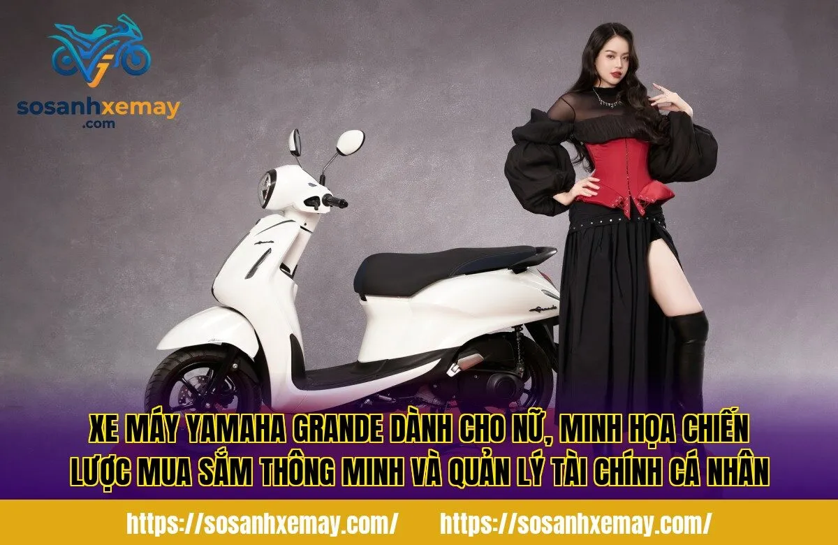Xe máy Yamaha Grande dành cho nữ, minh họa chiến lược mua sắm thông minh và quản lý tài chính cá nhân