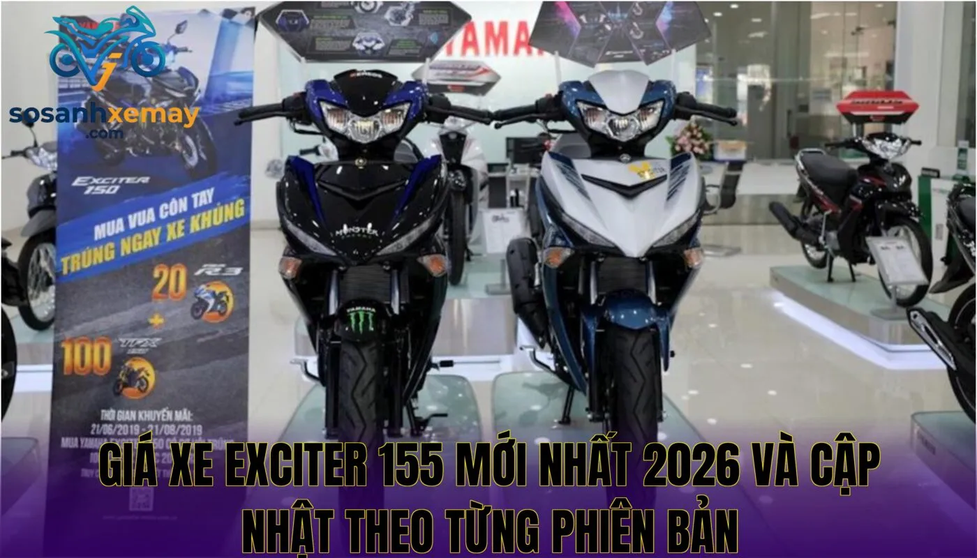 Giá xe Exciter 155 mới nhất 2026 và cập nhật theo từng phiên bản