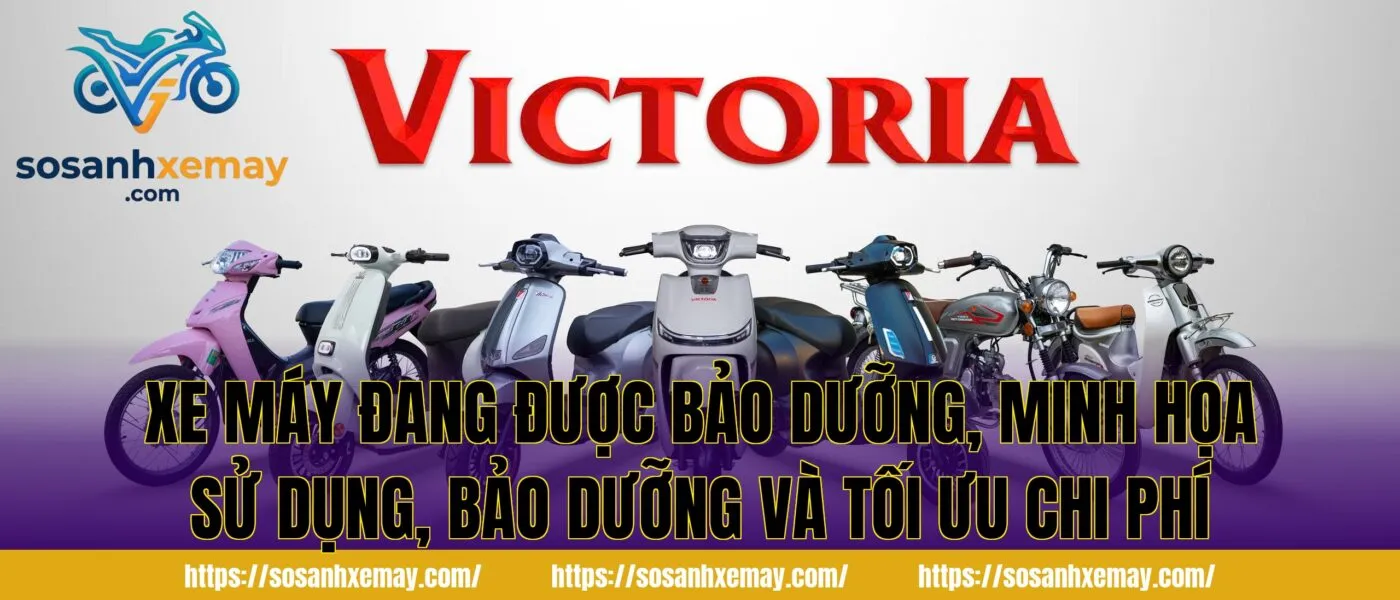 Xe máy đang được bảo dưỡng, minh họa sử dụng, bảo dưỡng và tối ưu chi phí